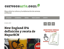 Tablet Screenshot of cervecearte.com